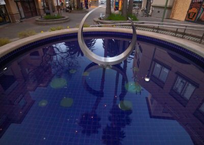 Reflective pool at Fruitvale Village in Oakland, CA